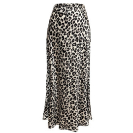 Satijnen rok met leopard print - Lea