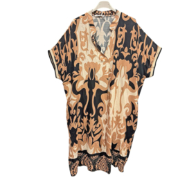 Oversized jurk Summer - zwart/beige