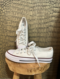 Canvas sneakers laag wit