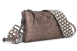 Schoudertasje crossbody  New Castel - Brons