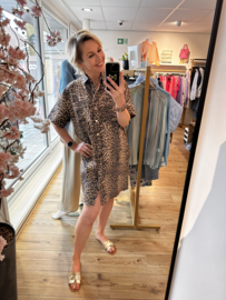 Azzurro jurk animal leopard