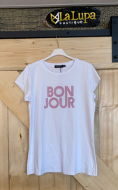 Bonjour t-shirt - rood