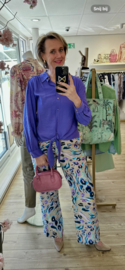 Sophia Perla -  Rosa  print broek 504