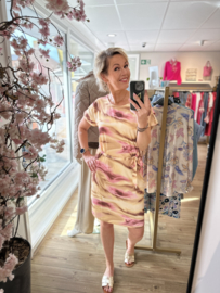 Jurkje Lucy Print 272 – Sophia Perla | Multicolor Jurk met Ceintuur