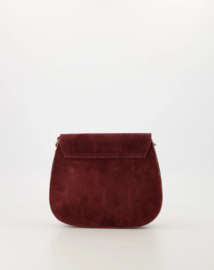 Crossbody suede tas Sola - Bordeaux