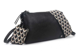 Schoudertasje crossbody  New Castel - Zwart