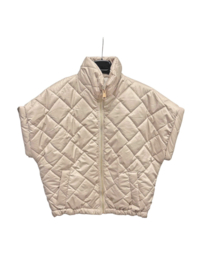 ​Doorgestikte bodywarmer  Mila - Beige