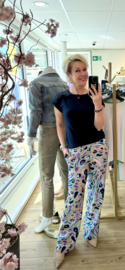 Sophia Perla -  Rosa  print broek 504