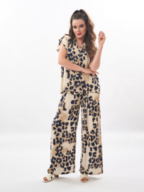 IZ NAIZ Leo Navy knoopblouse 10933