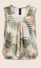 IZ NAIZ V-hals top blad green 3382 IZ NAIZ V-hals top blad green 3382