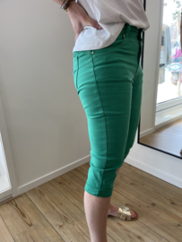 Norfy 3/4 capri jeans met push up effect groen