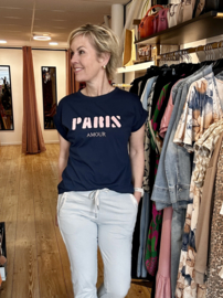MOOIJ t-shirt Paris Amour - navy