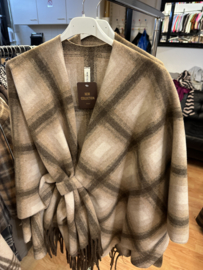 Poncho ruit bruin