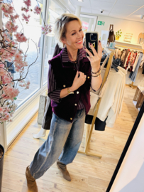 Gemma Ricceri Blouse met streep bordeaux