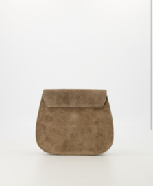 Crossbody suede tas Sola - Taupe