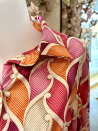 Musthaves by Elja travelblouse Feline oranje/roze