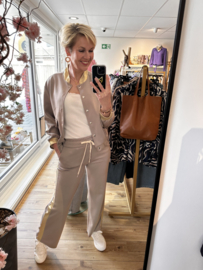 IZ NAIZ  bomber taupe/gold 11268