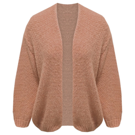 Ambika grof gebreid vest - camel