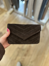 Laurie Suede - Crossbodytas - donkerbruin
