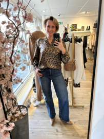 Musthave by Elja blouse leopard bronze