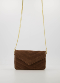 Laurie Suede - Crossbodytas - donkerbruin