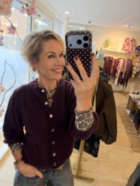 Angora vest aubergine