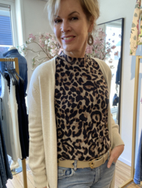 Ambika  Carlise taupe  leopard print  top