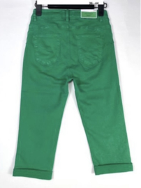 Norfy 3/4 capri jeans met push up effect groen