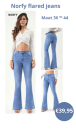 Norfy 8001 -1  flared stretch jeans