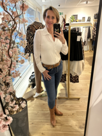 IZ NAIZ  blouse travel V wit 3701