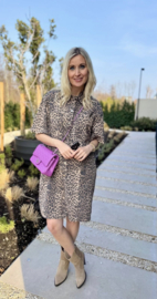 Azzurro jurk animal leopard