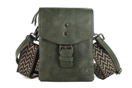 I'm Dutch telefoon- en schoudertasje Kansas - Dark green