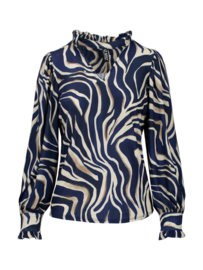 IZ NAIZ 3862 Shirt Roezel Zebra Navy