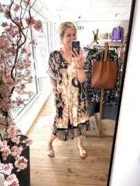 Oversized jurk Summer - zwart/beige