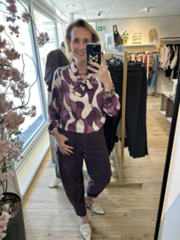Gemma Ricceri barrel broek -  aubergine