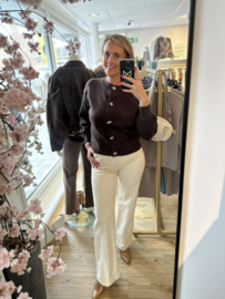 Flamant Rose vest met gouden knopen