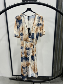 IZ NAIZ overslagjurk 3832 soft blue