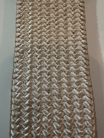 Riem met stretch en metalen gesp - beige