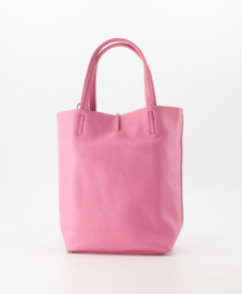 Echt leren mini shopper babyroze