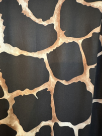 IZ NAIZ V-hals blousetop giraffe print black 3418