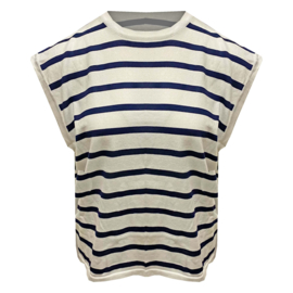 T-shirt met streepmotief blauw