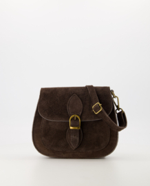Crossbody suede tas Sola - Bruin