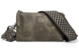 Schoudertasje crossbody  New Castel - Army green