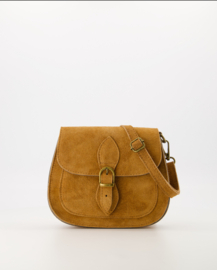 Crossbody suede tas Sola - Cognac