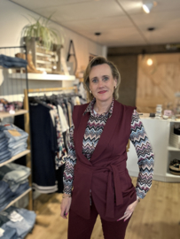 IZ NAIZ gilet MAZ burgundy 3856