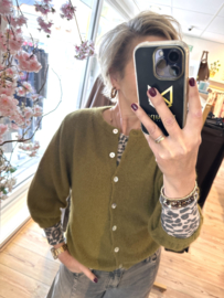 Angora vest groen