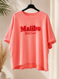 Sweater Malibu met korte mouw - neon oranje