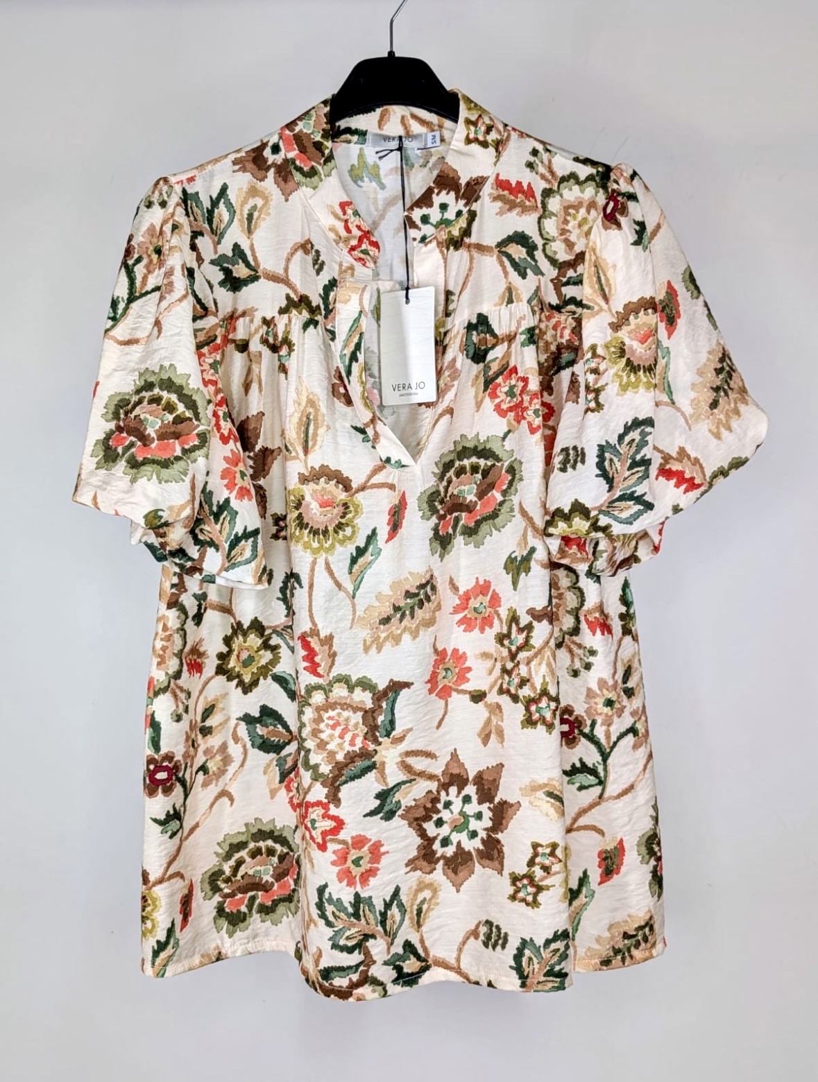 Vera Jo blouse korte mouw Army