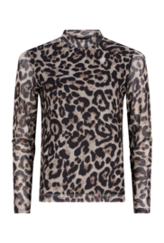 Ambika  Carlise taupe  leopard print  top