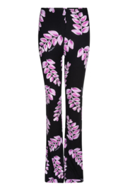 Ambika Elin lila hart/bloemenprint flared broek